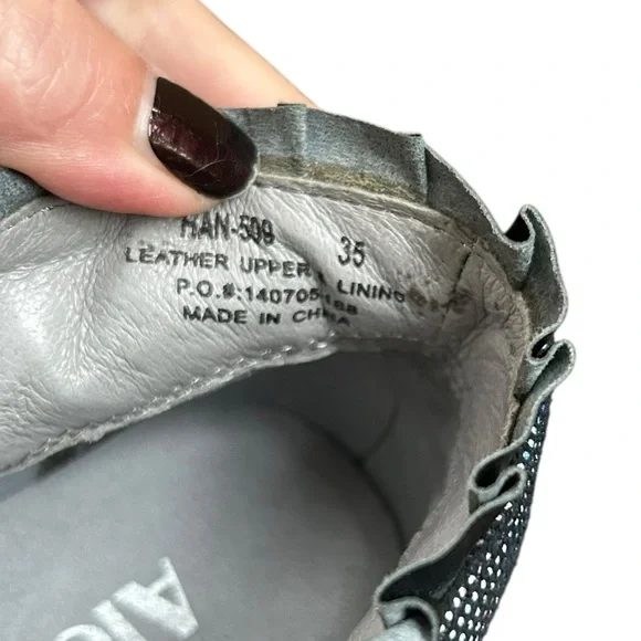 NWOB Alegria Hannah Multi Dot Floral Ruffle Victorian Booties size 35 5/5.5 - Picture 6 of 7